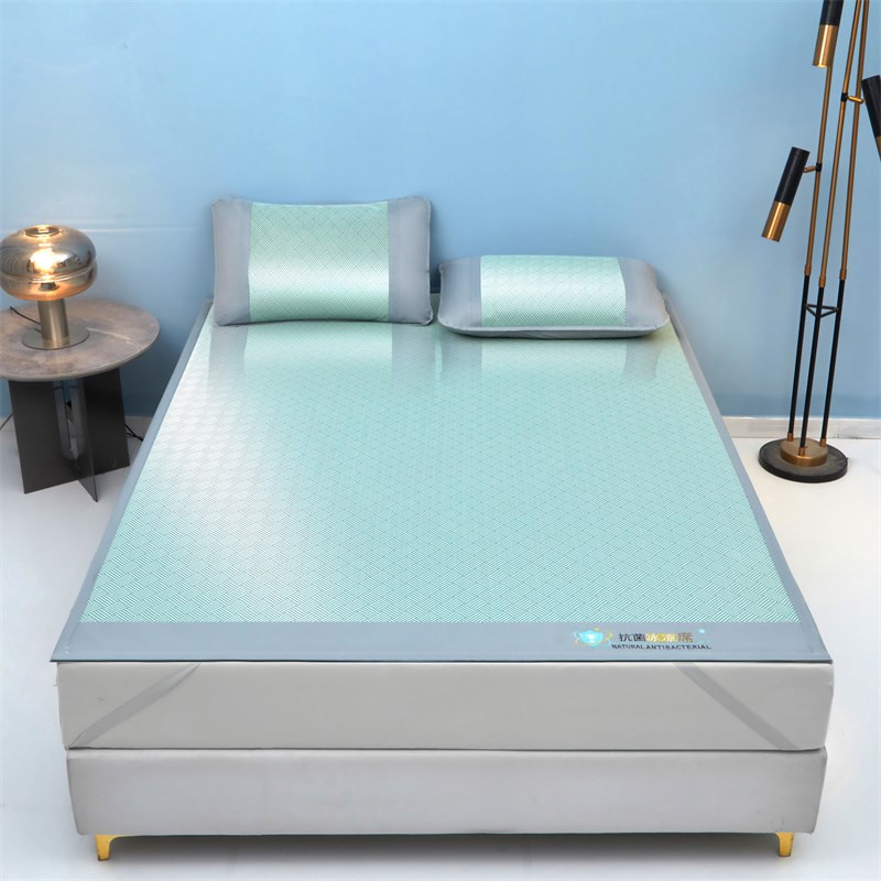 学生床席宿舍冰丝凉席单人席子可折叠1.5米x2米三件套防滑冰凉