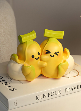 蕉个朋友书档治愈情绪房间布置改造装饰桌面情侣摆件生Z日礼物女