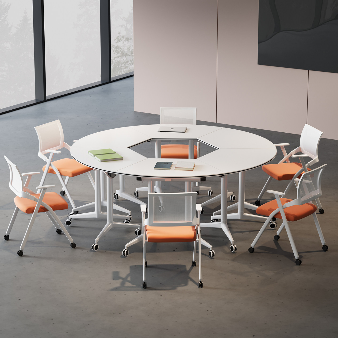 E0折叠会议桌培训桌椅组合可拼接翻板桌移动长条桌辅导班课桌带轮,商业/办公家具,培训桌/培训台,淘宝优惠券,粉丝福利购,淘宝优惠卷