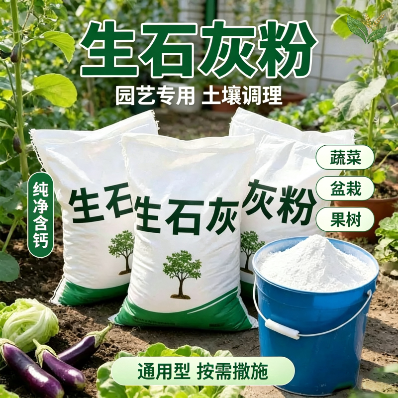 生石灰粉杀虫种菜地高纯度驱蛇农业刷果树木白墙用除湿消毒干燥剂