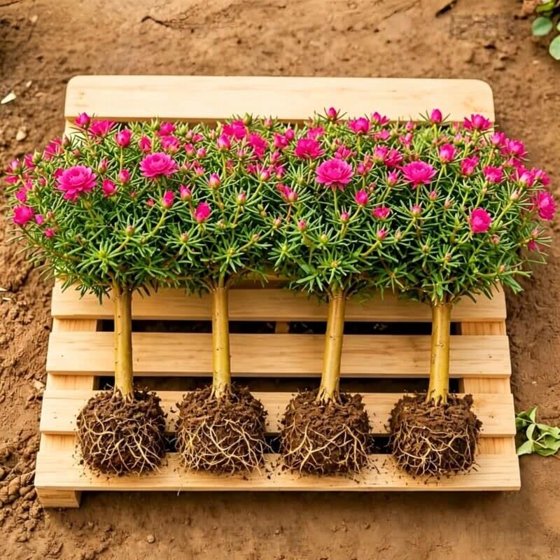 太阳花老桩盆栽重瓣玫红阳台庭院花卉开花宿根耐寒植物室内外