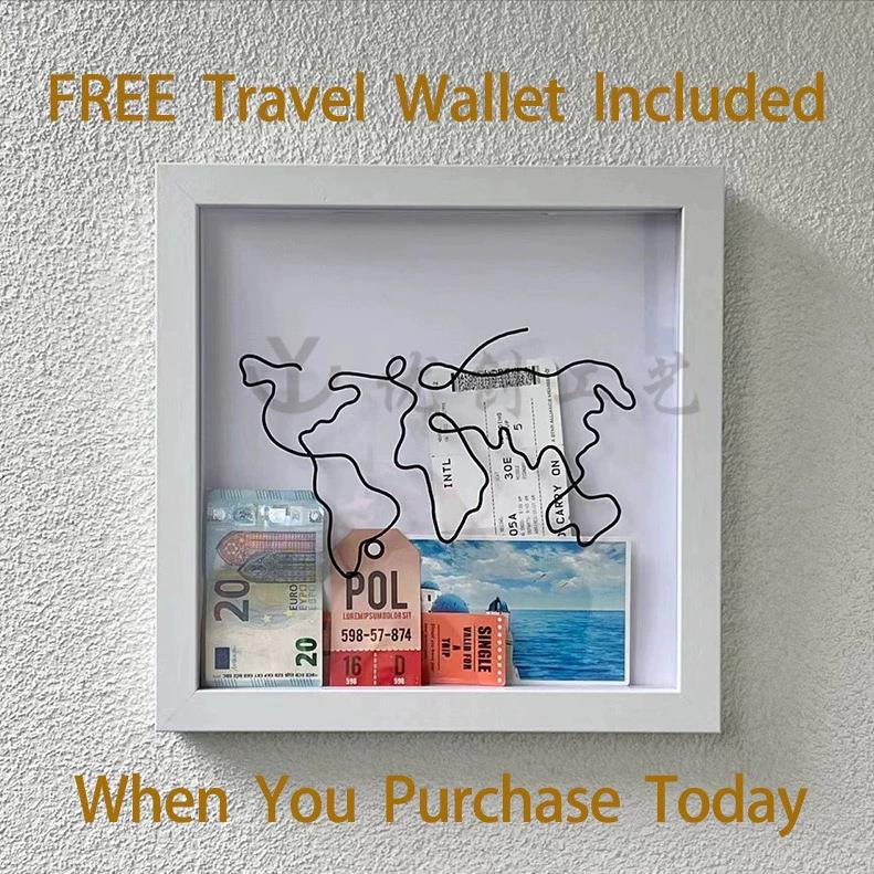 跨境透明复古Adventure ArchiveBox旅行手工冒险地图框纪念收纳盒