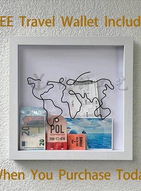 跨境透明复古Adventure ArchiveBox旅行手工冒险地图框纪念收纳盒