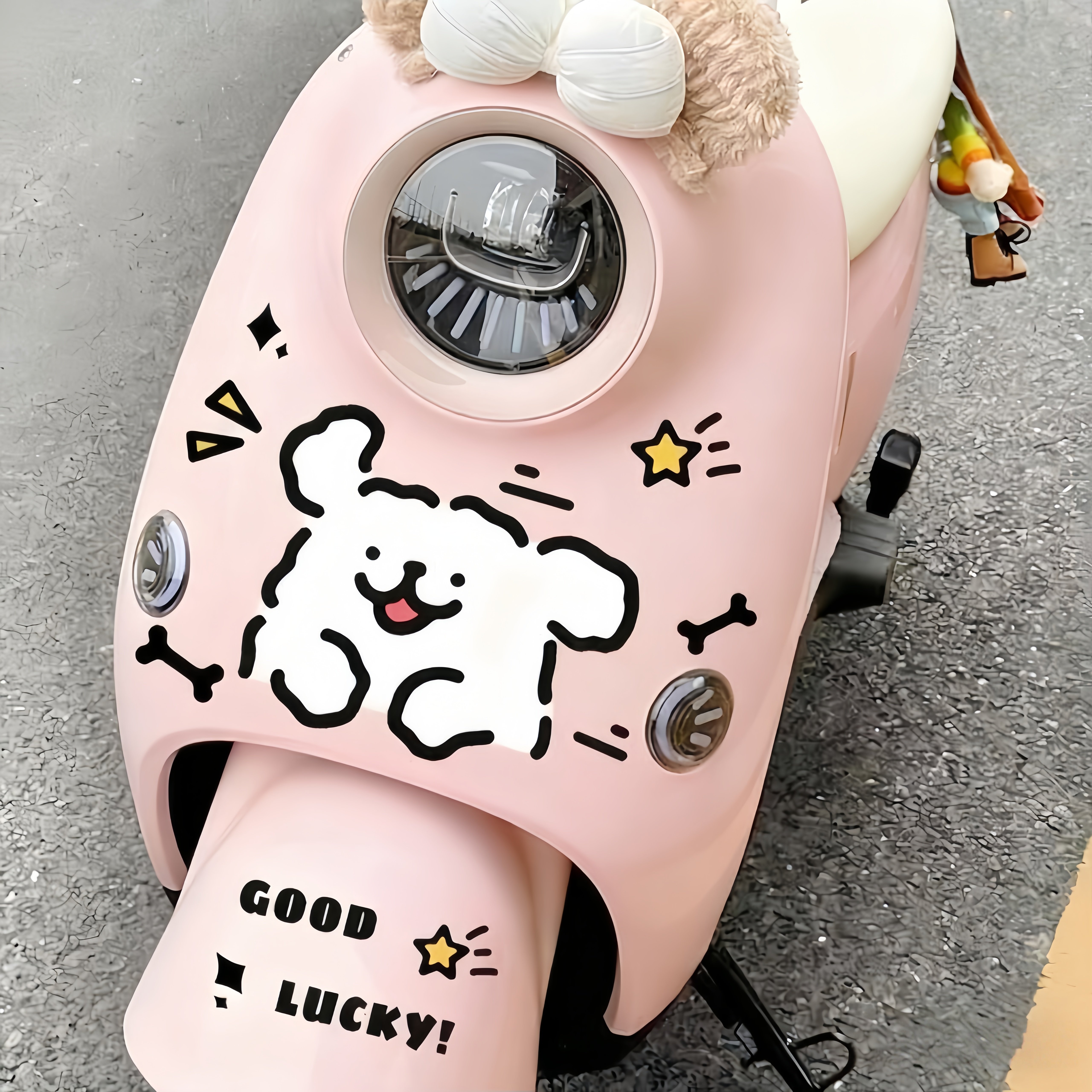 网红爆款线条小狗电动车贴纸抖音同款机车装饰贴防划痕防水不留胶,家居饰品,其他贴饰,淘宝优惠券,粉丝福利购,淘宝优惠卷