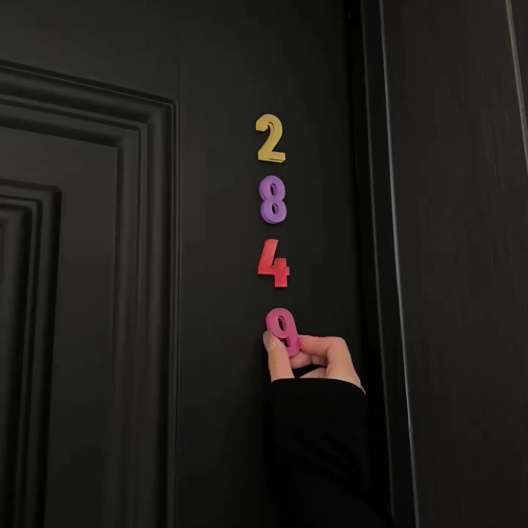 8mm多巴胺门牌号家用入户门号码牌简约风亚克力立体数字装饰挂牌