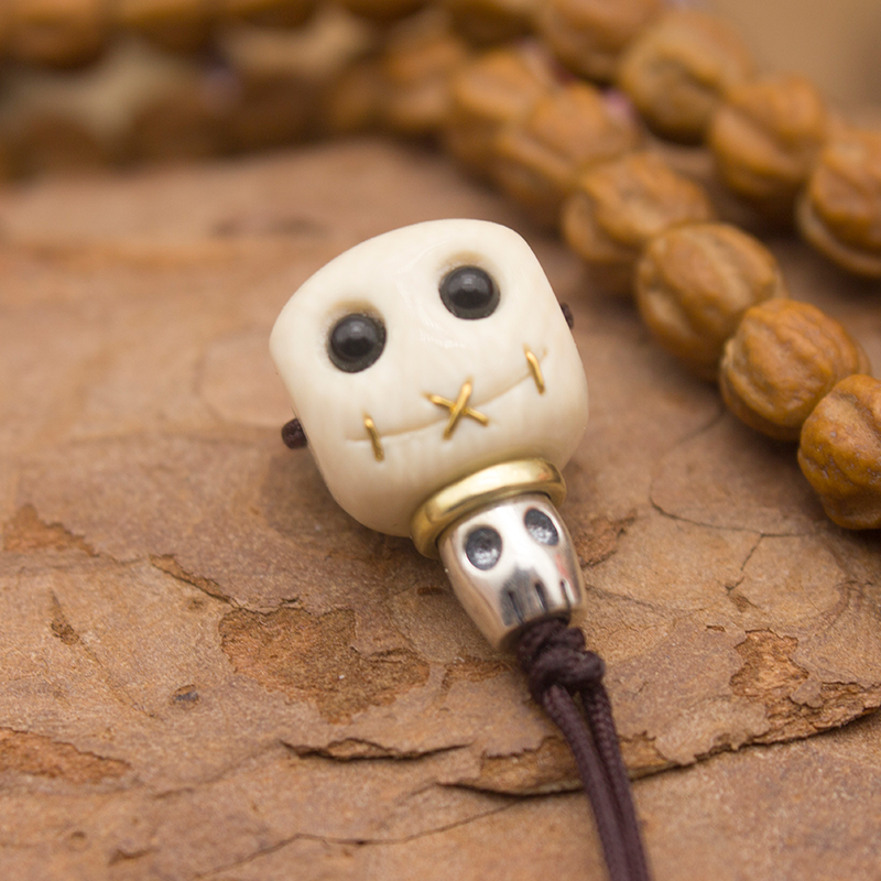 猛犸三通手串挫金阿呆配饰佛头晴天娃娃冰料diyY文玩配珠顶珠