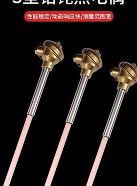 S型铂铑热电偶WRP-130B型R型高温刚玉管0-1600度热电偶温度传感器