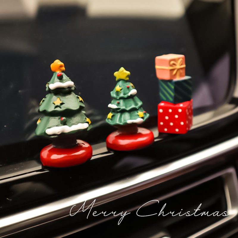 圣诞手工汽车摆件车载创意树脂中控E台车上新车礼物车内装饰品摆