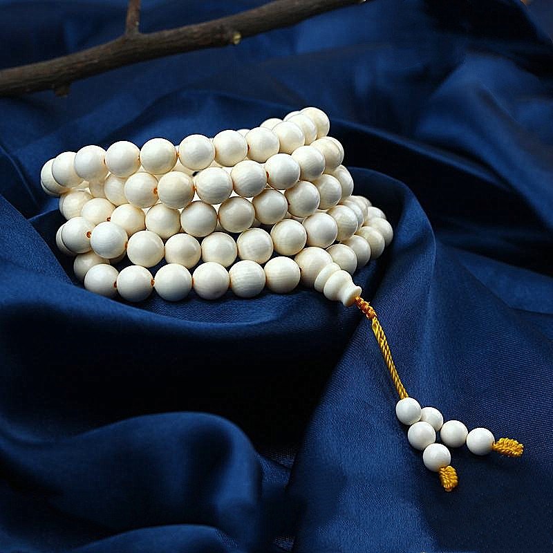 猛犸象牙佛珠108颗手p串冰料转运满纹无裂项链念珠礼物男女士 新