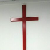 带灯十字架 挂墙壁挂墙饰 超大型实木质教会 会发光 巨型装 饰品