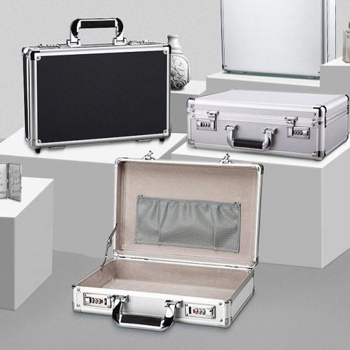 密码保险箱家用小型钱箱手提便携迷你保管箱防盗收纳带锁的收纳盒