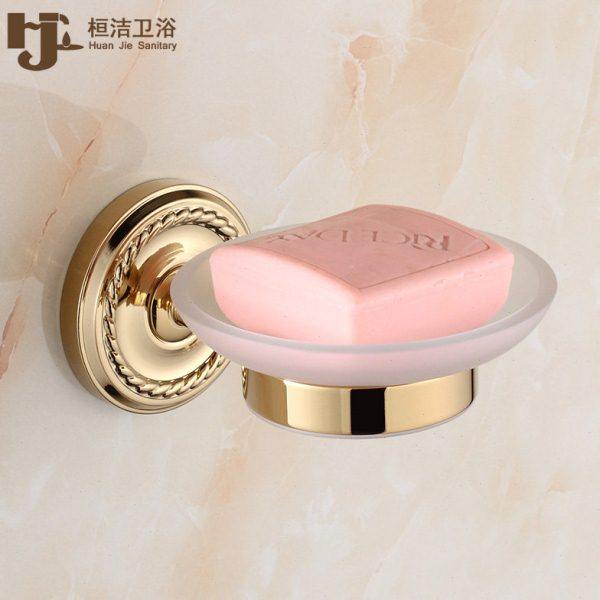 金色皂碟沥水肥皂盒卫生间高档肥皂架欧式全铜皂托皂网皂碟香皂盒