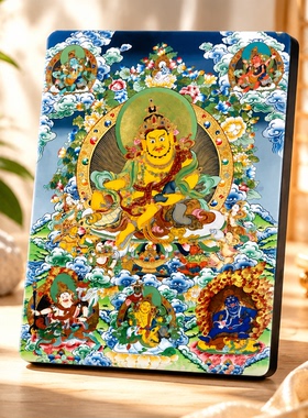 黄财神五姓财神唐卡摆件招财纳福居家供奉玄关客厅桌面装饰摆台