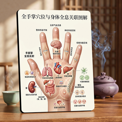 全手掌穴位全息图解 美容院店内宣传拓客桌面摆件