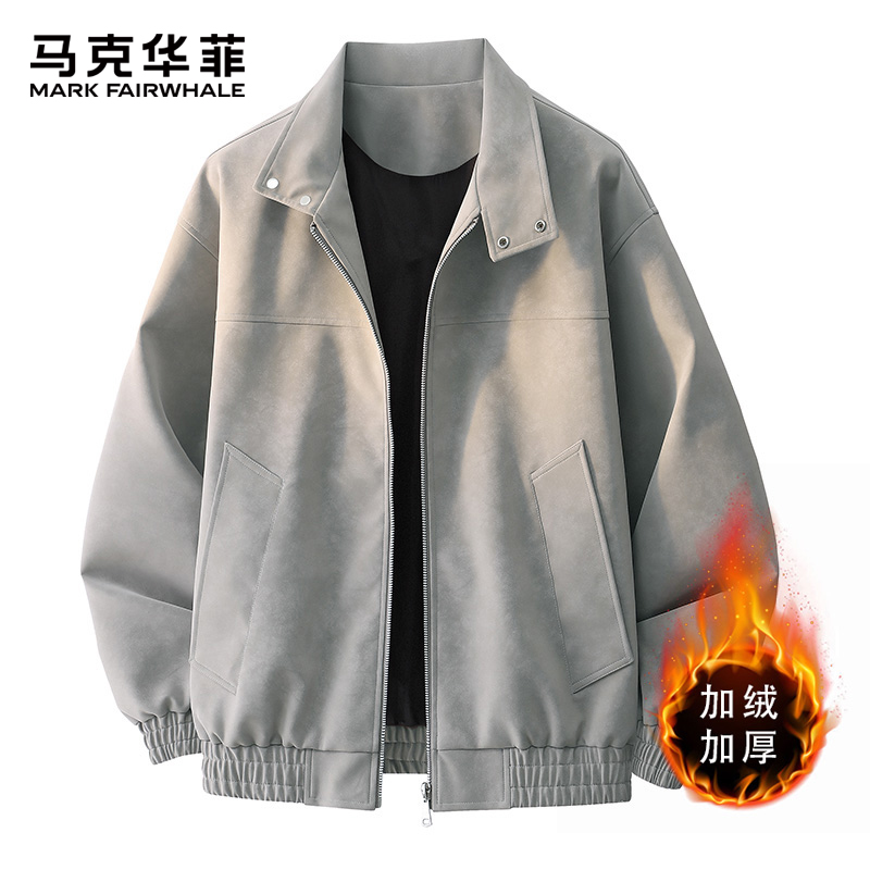 马克华菲美式潮牌加绒加厚外套男