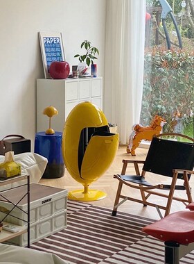 意大利oldi Deign创意旋转垃圾桶恐龙蛋家用大号带盖垃圾分类桶