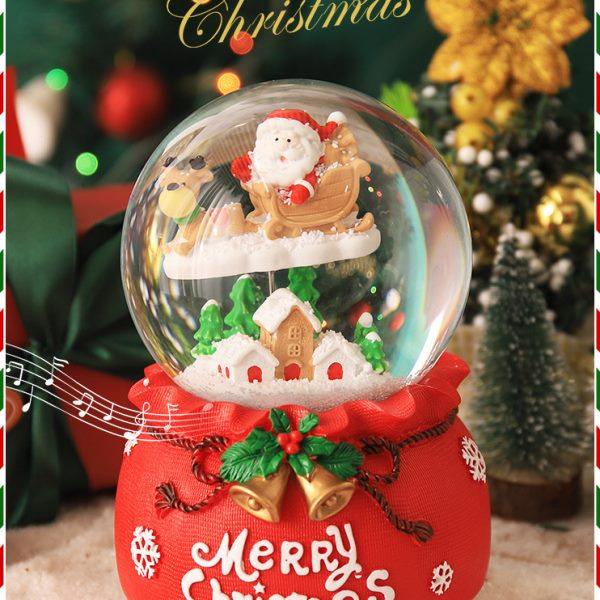 圣诞节日玻璃水晶球音乐盒八音盒女孩生日礼物创意桌面装饰品摆件,家居饰品,音乐盒,淘宝优惠券,粉丝福利购,淘宝优惠卷