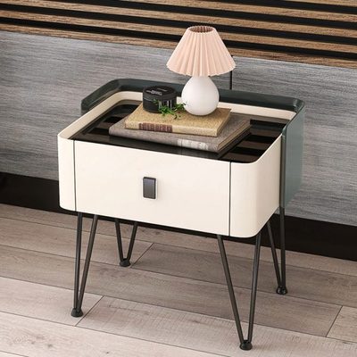 悬浮床头柜简约现代小型可移动轻奢高级实木迷你奶油风床头置物柜