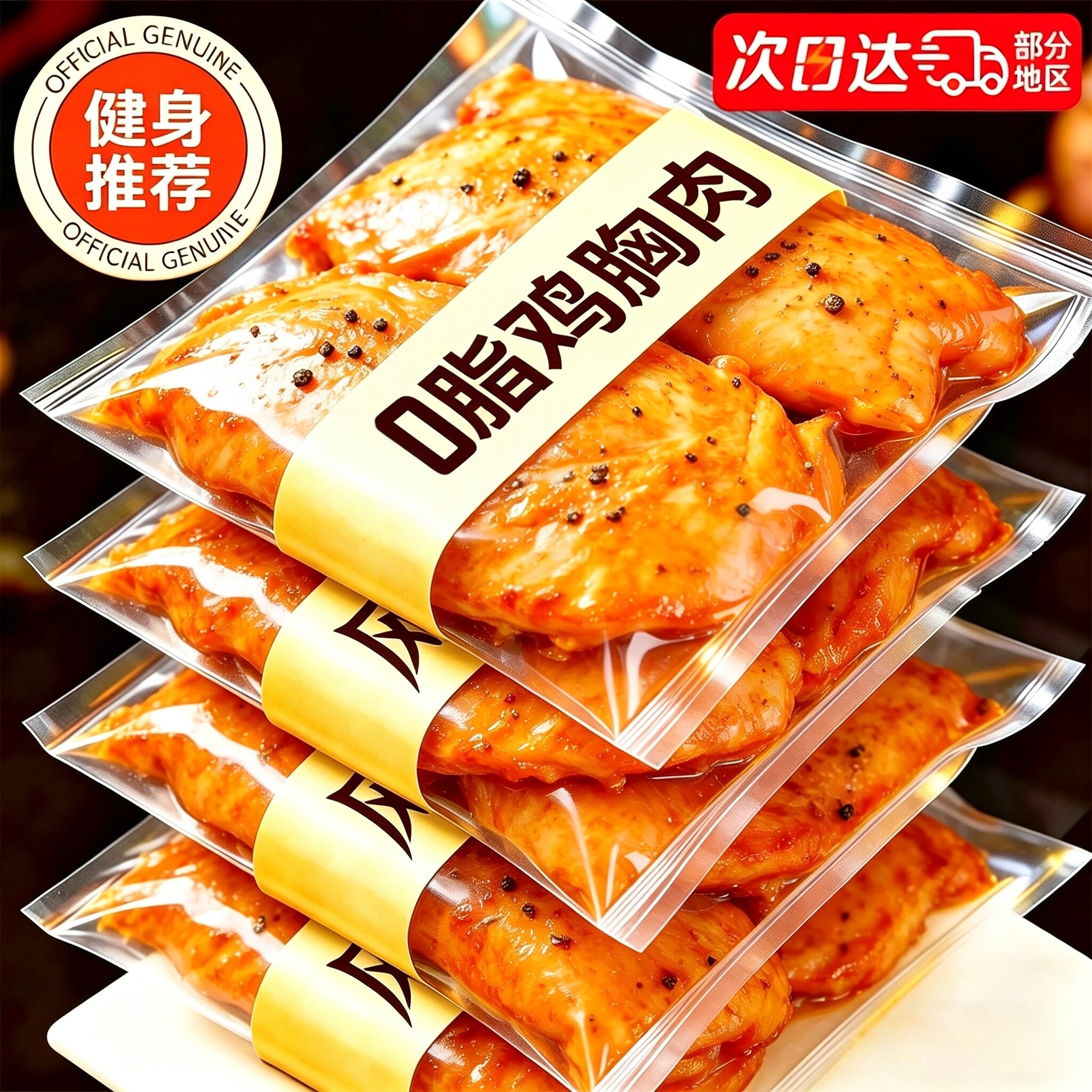 低脂鸡胸肉开袋即食健身代餐解馋饱腹0减低脂肪卡肥轻主干零食品
