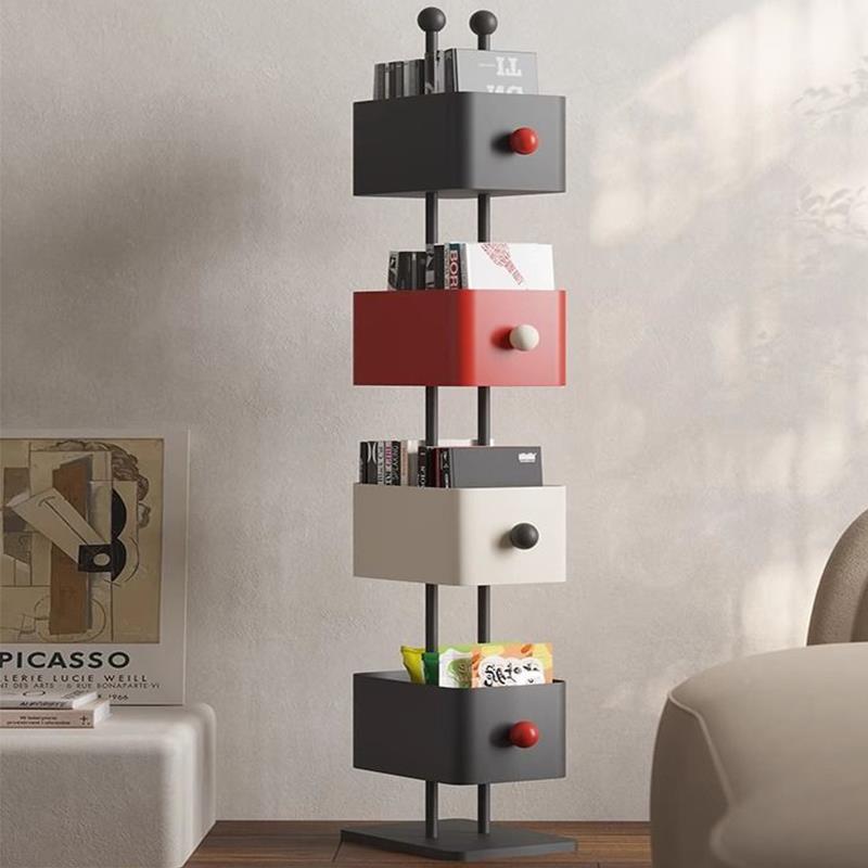 网红多层置物架书架客厅电视柜旁边大型落地摆件零食收纳架装饰品