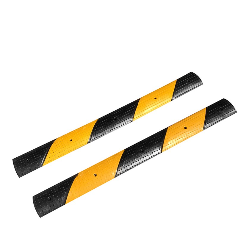 微型橡胶减速带车位分割线斜坡防滑限速板非机动车道自行车缓冲带