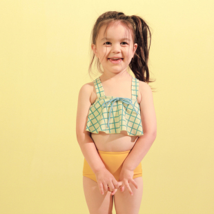 爱多尔儿童泳衣女2020年新款 宝宝小童游泳衣 温泉分体女童泳装