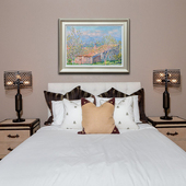 欧式 昂蒂布园丁之家 美式 画 现代客厅餐厅卧室挂画 莫奈风景油画版