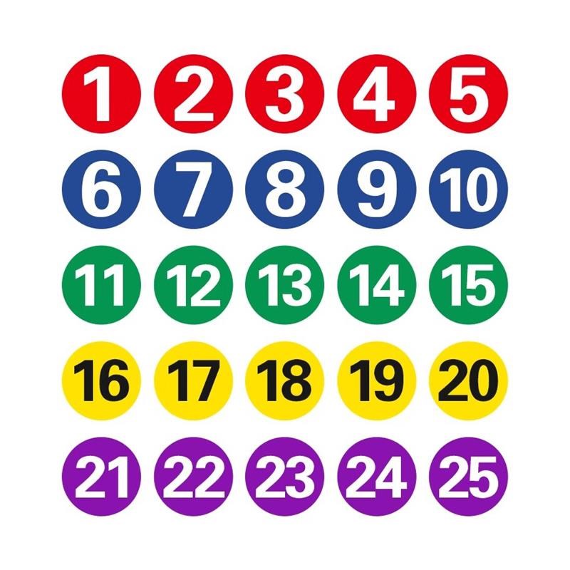 鸣固磁性数字号码牌机器机台序号设备编号重复使用橡胶软磁圆牌10