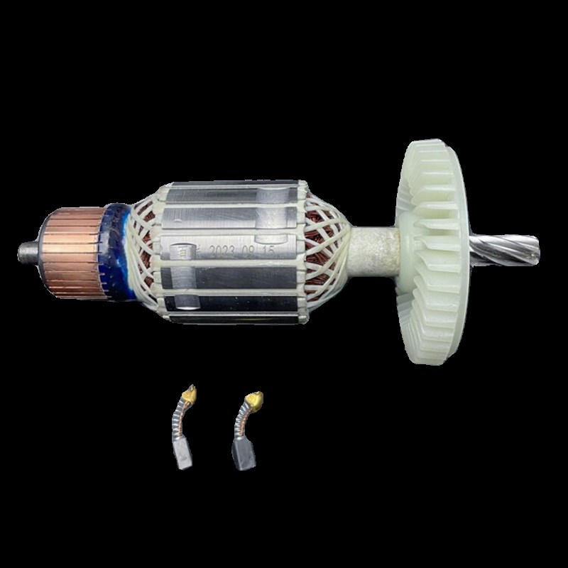 适配韩川5246电圆锯转子汇普7齿9寸优顿82N46切割机电机线圈配件