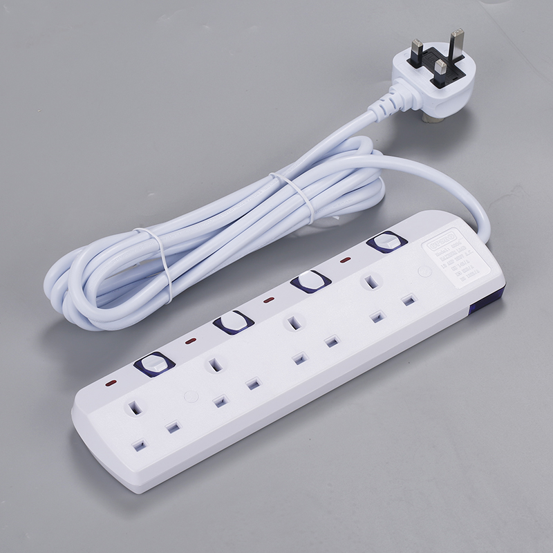 英规香港版拖板插排插座插线x板英标英制英式接线板家用黑白色3米