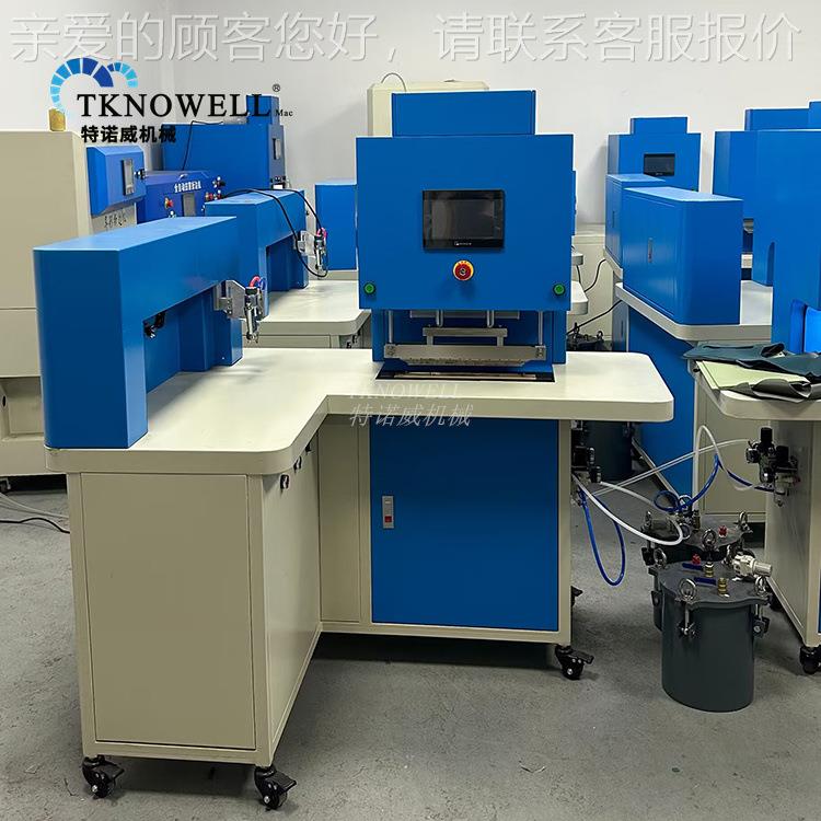 自动喷机折边白胶上胶RAW喷胶窗口折胶机 箱边包拉链窗口折边