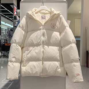 安踏儿童装2025冬季女大童短款连帽羽绒服防保暖362541901