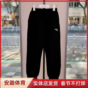 安踏儿童裤子2026春季新款运动裤362617777女童卫裤大童宽松长裤