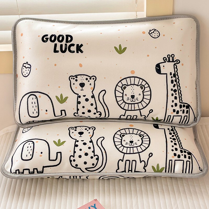 夏季冰丝儿童枕头套凉席枕套3050一对装宝宝单个枕芯内胆套