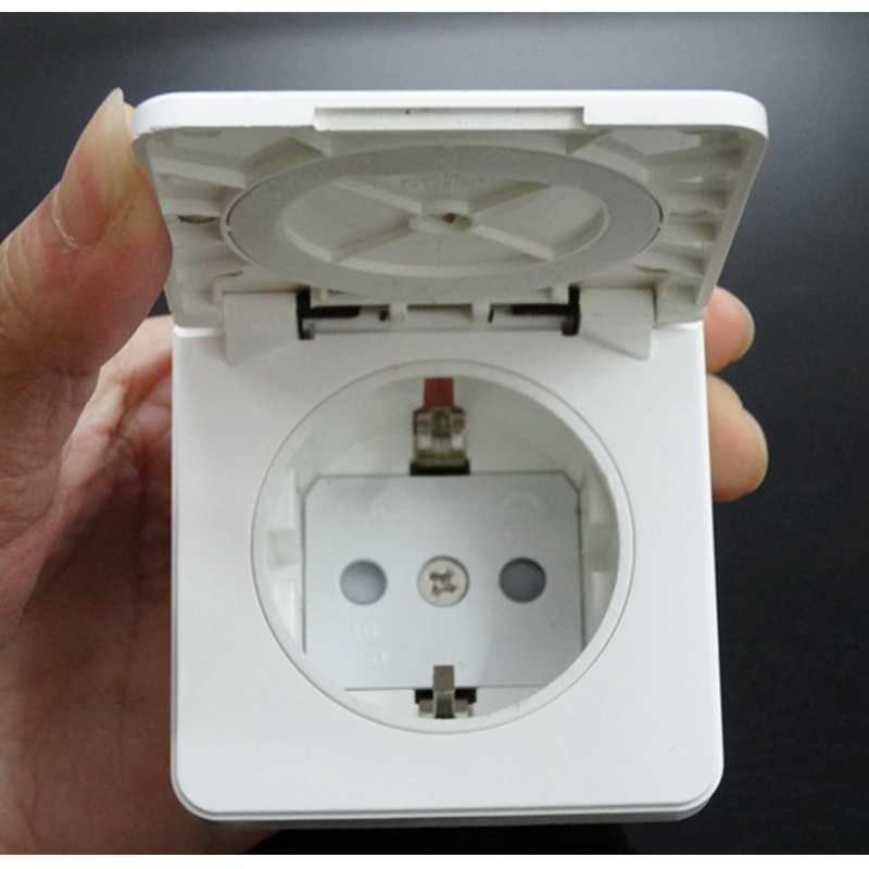 IP54欧式德式户外防水插座 方盖欧规发电机暗装插座 欧标防尘插座