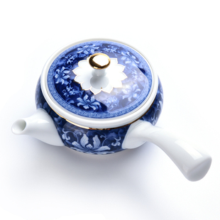 家用陶瓷壶手工贴花侧把壶日式 颐龙堂 功夫茶壶简约泡茶壶单壶