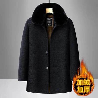 JAKE CAVOZS杰克卡p沃斯淼森创r商务男装冬加绒加厚外套毛呢棉服