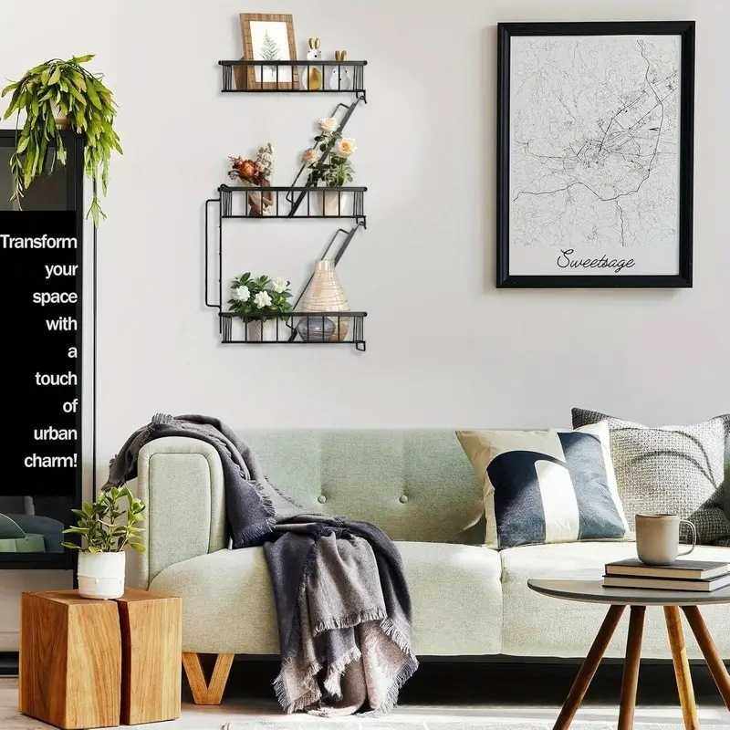 多层金属浮动架梯子楼梯设计挂墙梯形架多功存储和展示悬挂组织架,3C数码配件,摄像机配件,淘宝优惠券,粉丝福利购,淘宝优惠卷