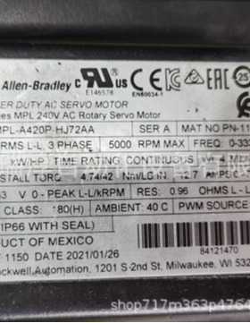 MPL-B1520U-HJ72AA伺服电机MPL-B1520U-HJ74AA