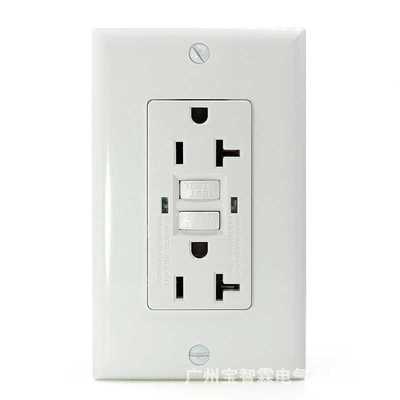 产家直销GFCI电源插座 20A漏电保护插座 美标工业电源插座