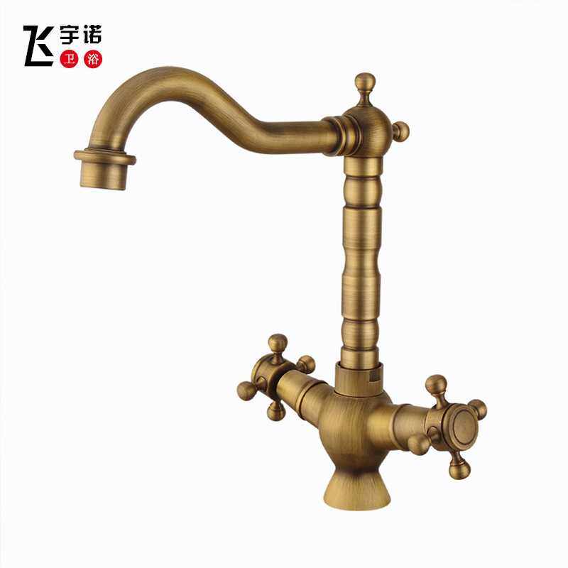 黄铜欧式冷热水龙头 复古螺旋式厨房龙头 家用菜盆龙头 现货,家装主材,面盆龙头,淘宝优惠券,粉丝福利购,淘宝优惠卷