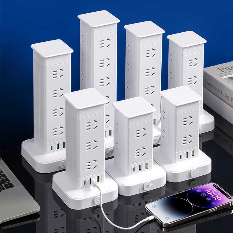 桌面插排立式魔方插座面板