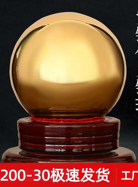 纯铜健身球手把件大号实心铜球摆件中老年人保健球朋友长辈送礼