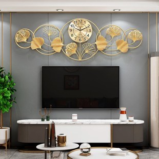 饰石英钟表艺术挂表网红时钟 客厅创意挂钟家用沙发电视背景墙上装