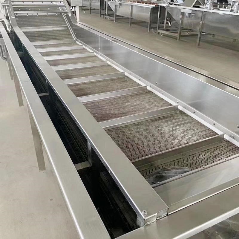 04不锈网爬坡机食品颗粒网带输送机钢 带链提升机实体RKR厂家板机