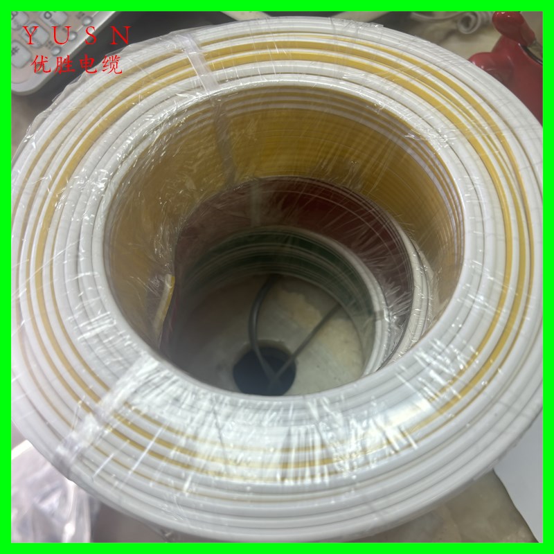 计量单芯线BV4平方红白线/黄白线/绿白线/双色线阻燃铜芯光伏电线