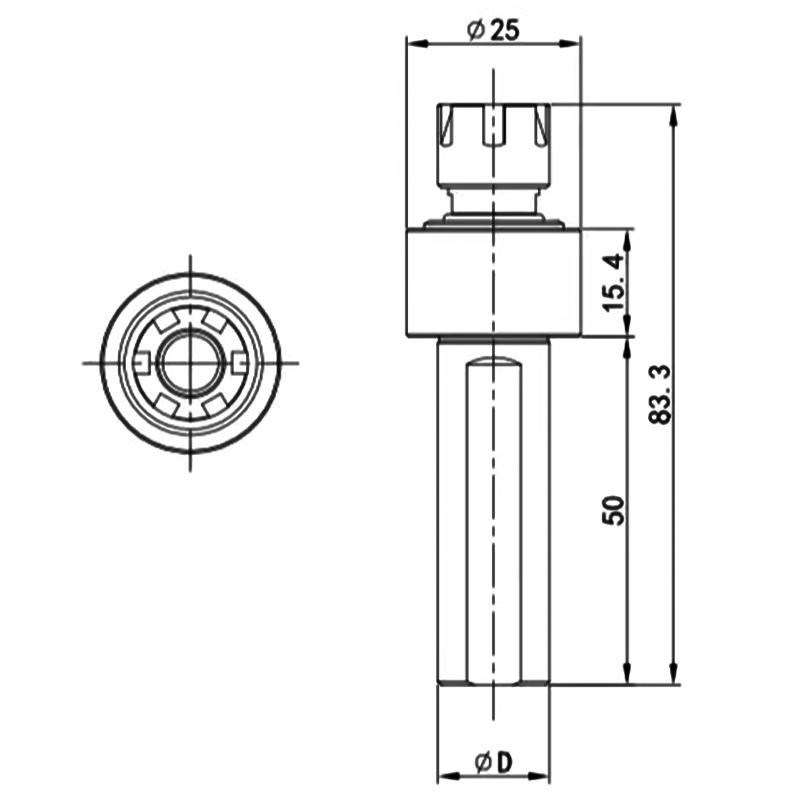 走心机浮动铰刀座ER11M19.0D5/20/22/25/25.4