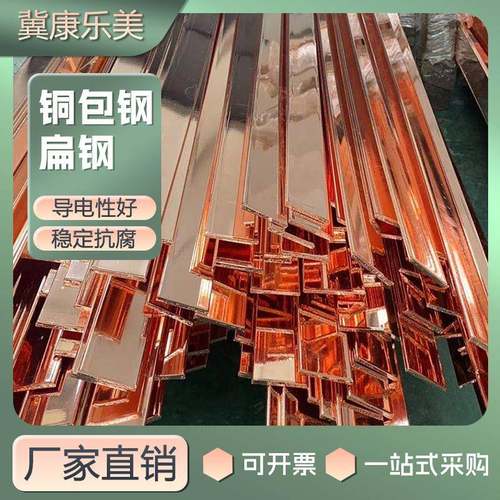 镀铜扁铁铜包钢扁钢铜覆钢扁钢防雷接地铜包扁钢防雷镀铜接地扁钢