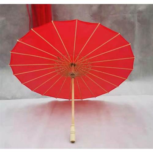 舞蹈伞 演出伞 古典绸布伞纯色伞素面道具伞旗袍走秀伞工艺装饰伞