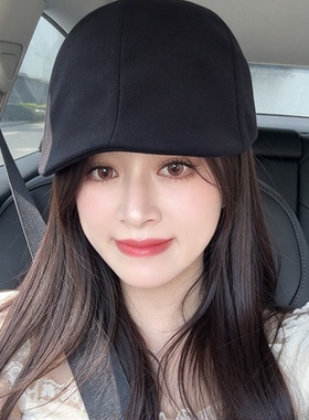 高级感！日系复古牛仔报童帽女